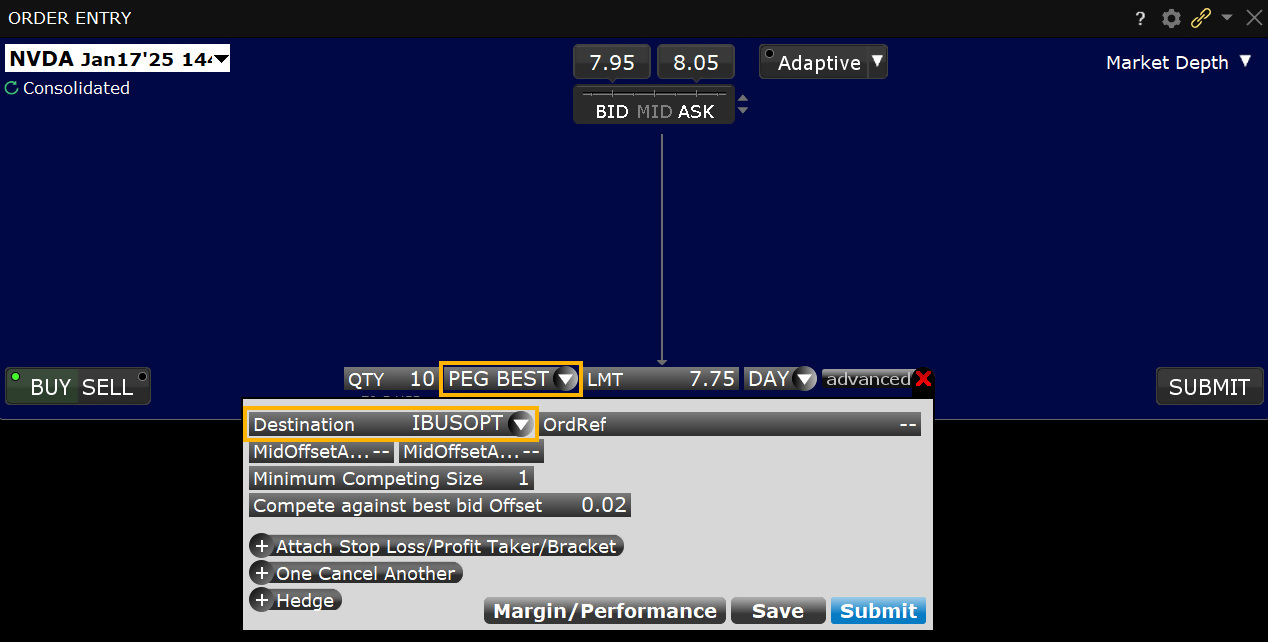 IBUSOPT Pegged to Best Order